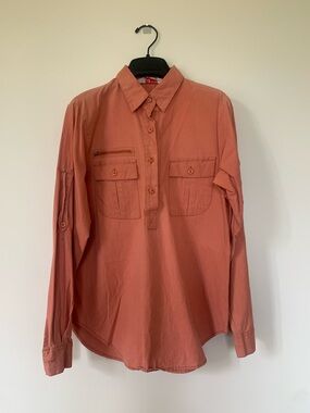Vintage Button-Down Shirt in Terracotta